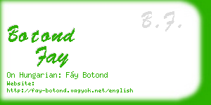 botond fay business card
